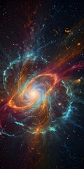 Wall Mural - big bang on galaxy and the planet's are revolving in space and look beautiful
