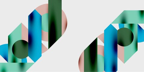 Aufkleber - Vibrant abstract background circles with smooth gradients, creating a dynamic and modern design. Ideal for creative, tech, or contemporary-themed projects