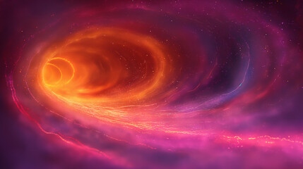 Wall Mural - Background image of dizzying circle lines, neon lights