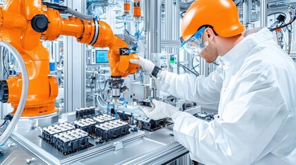 Poster - Automated system filling ev battery cells with electrical standards in industrial facilities for sustainable energy solutions
