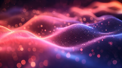 Futuristic tech background with mesh and particle effects
