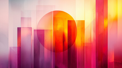 Wall Mural - vibrant abstract curves in bold red create a sense of movement against a minimalist backdrop