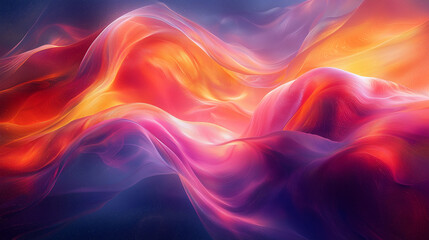 Wall Mural - intense swirls of pink and orange light weave through the cosmic landscape, evoking the fiery beauty of a nebula