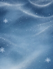 Wall Mural - sky with stars and clouds - abstract dark blue background - Generative AI