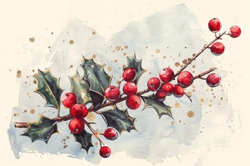 Poster - Old-fashioned hand-drawn illustration using golden paint. Generative Ai