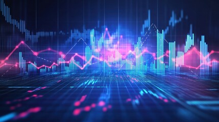 Poster - Digital Financial Data Visualization with Graphs and Charts