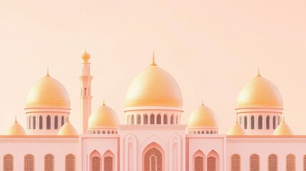 Poster - elegant architectural design of golden domes at sunset sky
