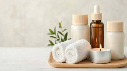 Poster - Creating a calming atmosphere with aromatherapy oils, candles, and natural elements for wellness rituals