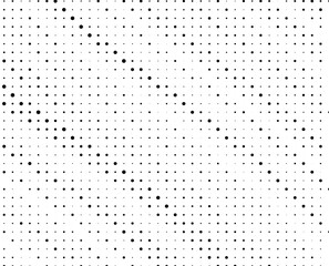 Abstract halftone wave dotted background. Halftone grunge pattern with square. Vector halftone modern pop art twisted texture for poster, cover, business card, postcard, art label layout, sticker.