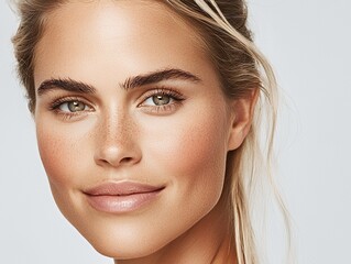 Wall Mural - Beauty portrait with soft brushed-up brows
