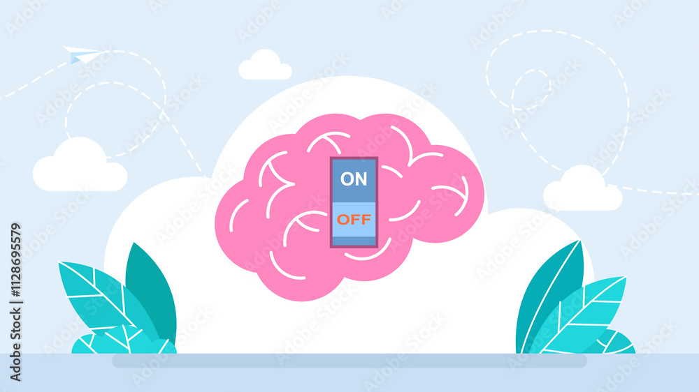 Reduce stress concept, stress management, turning off the switch in the ...