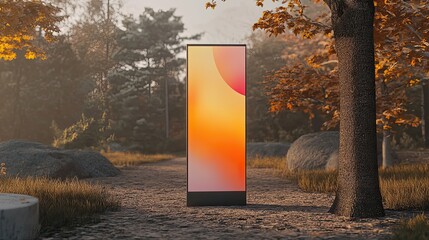 Poster - Tall screen displays autumnal forest path scene