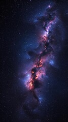 beautiful starry night sky with galaxies and nebulae, stars, sky