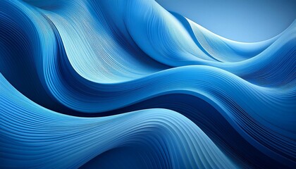 Wall Mural - abstract minimalist wavy background in cool blue tones