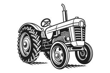 Wall Mural - Vintage Tractor Roots of Farming vector