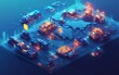 © Itsaree  - Conceptual isometric view of active world trade