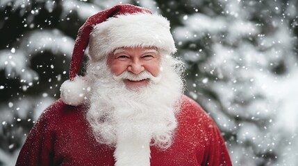 A warm and jolly portrait of Santa Claus, perfect for Christmas greetings.