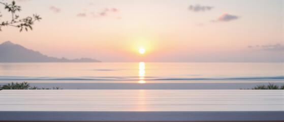 Wall Mural - beautiful beach sunset background