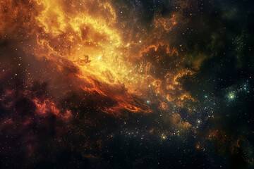 Wall Mural - beautiful space background, with stars and nebulae. generative ai