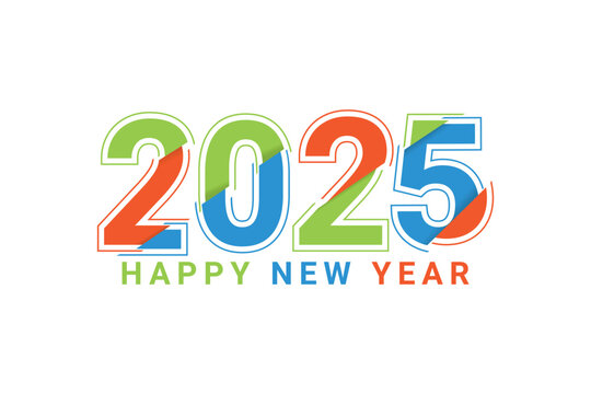 Happy new year 2025 design vector concept