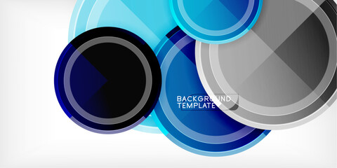 Aufkleber - Geometric design abstract background - circles