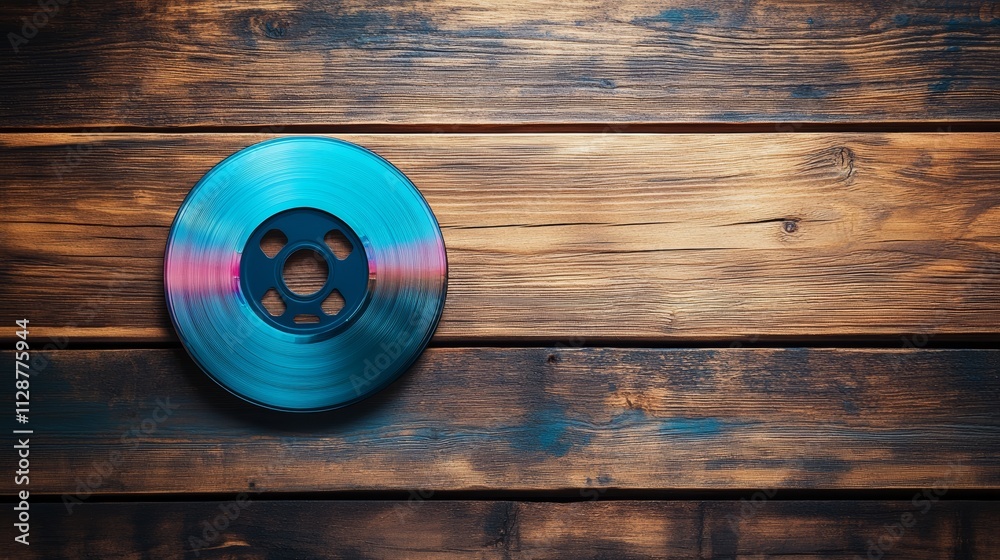 Cd dvd cover album design template mockup on wood background for ...