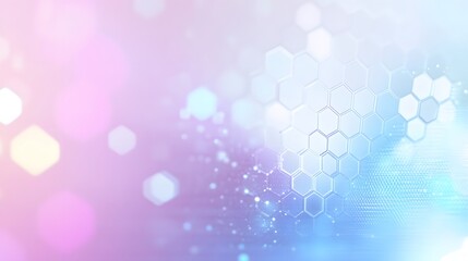 Poster - Abstract Hexagon Pattern Pastel Background Design