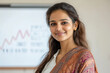 © Shivani - young indian woman standing in front of a whiteboard