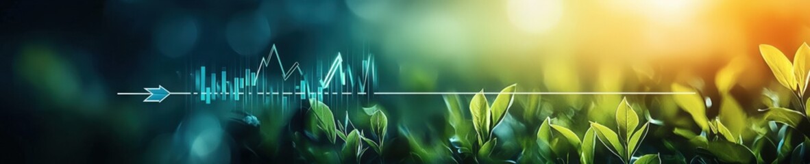 Wall Mural - a green field with a blue line in the middle