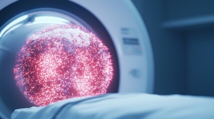Poster - Conceptual Visualization of AI Algorithms Represented as a Digital Sphere in Scanning Device