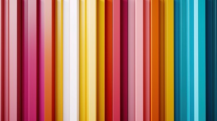 Poster - Vibrant Colorful Vertical Stripes Background of Thin Panels in Various Shades