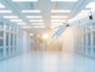 Poster - Robotic Arm in Cleanroom Assembling Satellite Components Precision and Innovation in Space Technology