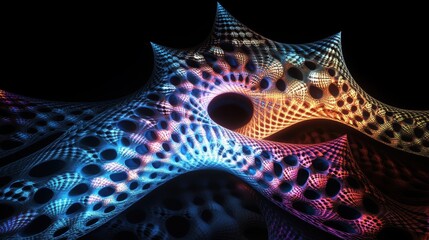 Poster - Colorful Abstract Patterns in 3D with Light and Shadow Effects