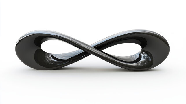 An infinity-shaped text box with smooth curves.