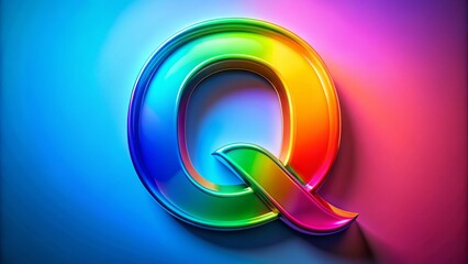Poster - Colorful Letter Q Logo Design Template for Creative Branding and Marketing, Showcasing Vibrant Colors and Modern Aesthetics in a Panoramic View
