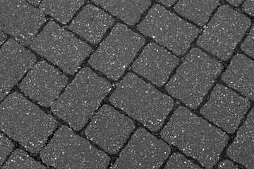 Poster - Block paving in monochrome closeup background