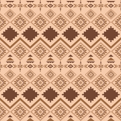 Wall Mural - Southwest Aztec geometric Native American Mexican Navajo tribal ethnic boho indian texture ornament seamless pattern fabric colorful design vector for woven textile printing blanket rug carpet fashion