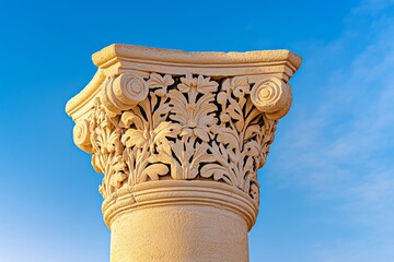 Poster - The Temple of Hadrian with its ornate carvings captured in fine detail under the soft glow of early morning light