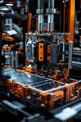 Poster - Close-up view of an advanced electric vehicle battery system