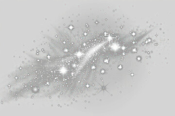 Canvas Print - png dust sparks and white stars universe light night.