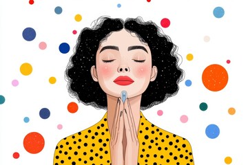 Aufkleber - A colorful 2D illustration of a person smiling while using an epilator, surrounded by playful sparkles, set against a clean white background