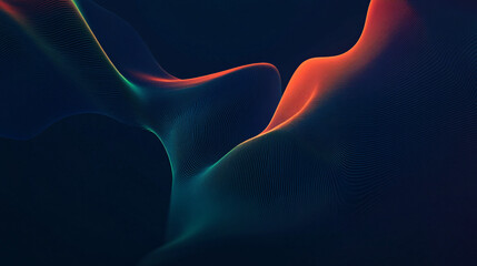 Poster - A sleek and modern luxury background with dark navy-blue color and contrasting orange lines, perfect for professional designs.

