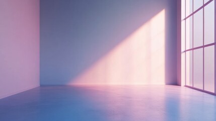Aufkleber - Bright and Minimalist Interior Space with Soft Light Effects