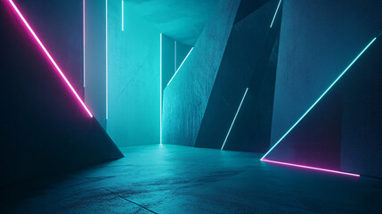 Poster - An abstract background with simple vector lines in dark blue, creating a clean, modern, and sleek design.

