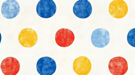 Poster - A cheerful pattern of multicolored circles on a soft, light base.