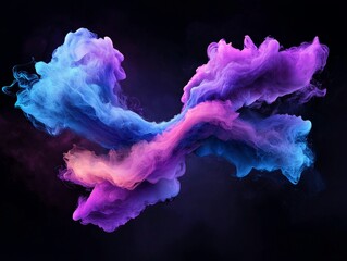 Poster - A dynamic abstract pattern in vivid hues, evoking the appearance of a cosmic vortex.