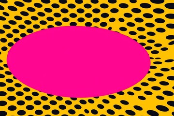 Poster - A dynamic design with a bright oval at its center, surrounded by a variety of colorful dots.