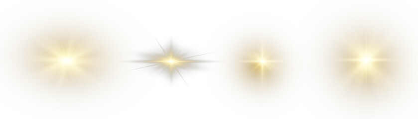 Wall Mural - yellow light effects. beam from a spotlight and a star. gold shine, glow, white. glowing abstract is
