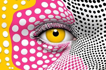 Poster - A vibrant, stylized eye depicted in an abstract artwork with intricate patterns.