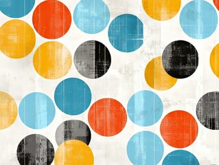 Poster - A vibrant abstract piece displaying geometric forms and textured backdrops.